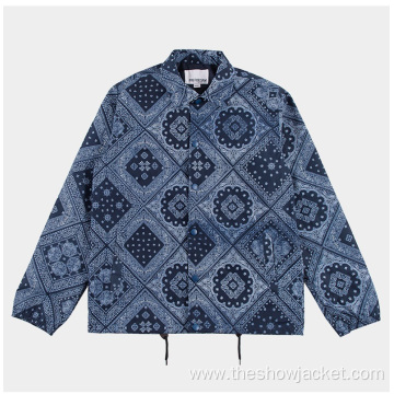 Characteristic Paisley Printing Coaches Jacket for Sale